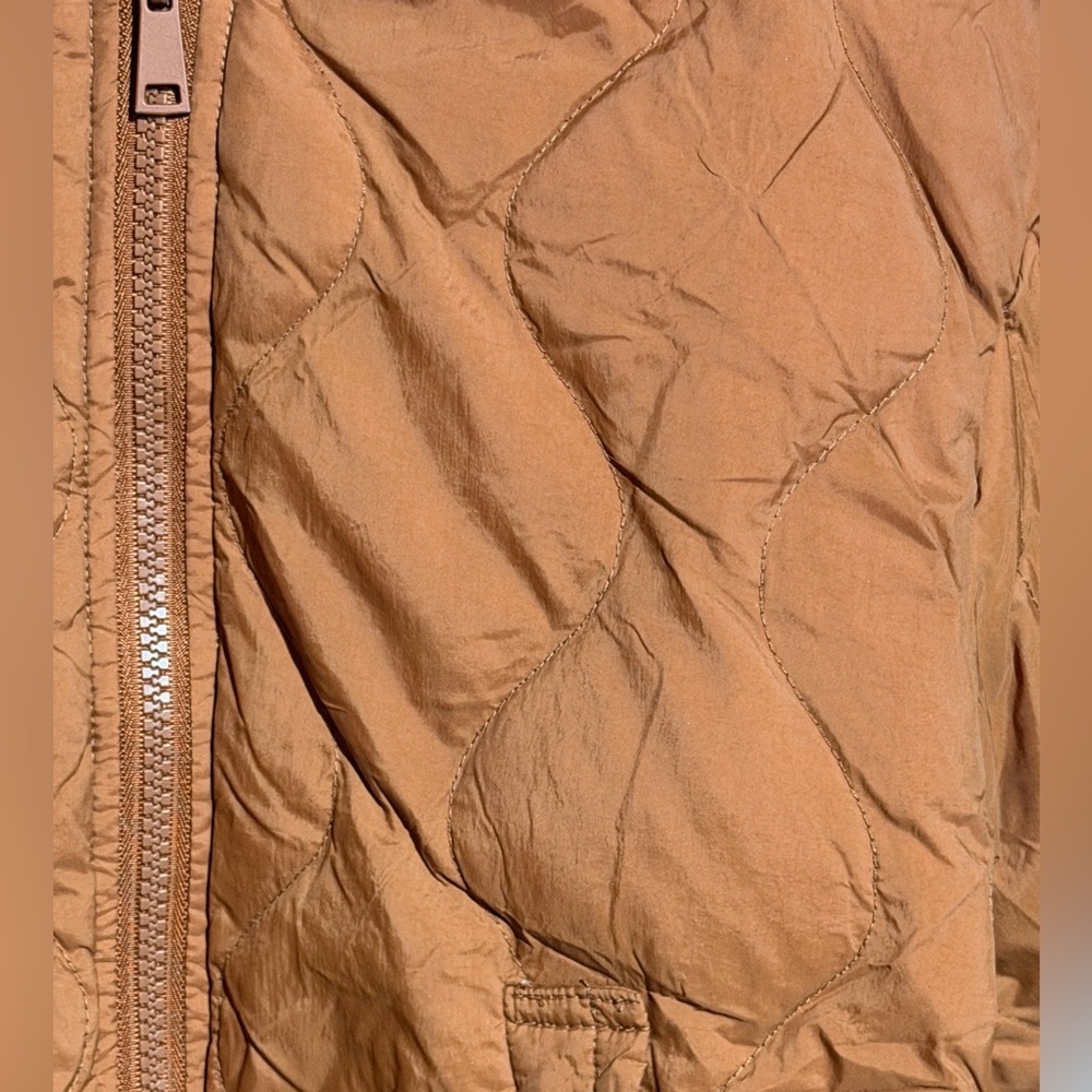 Zara Kids Quilted Brown Bomber Jacket Size 4-6 - Picture 2 of 6